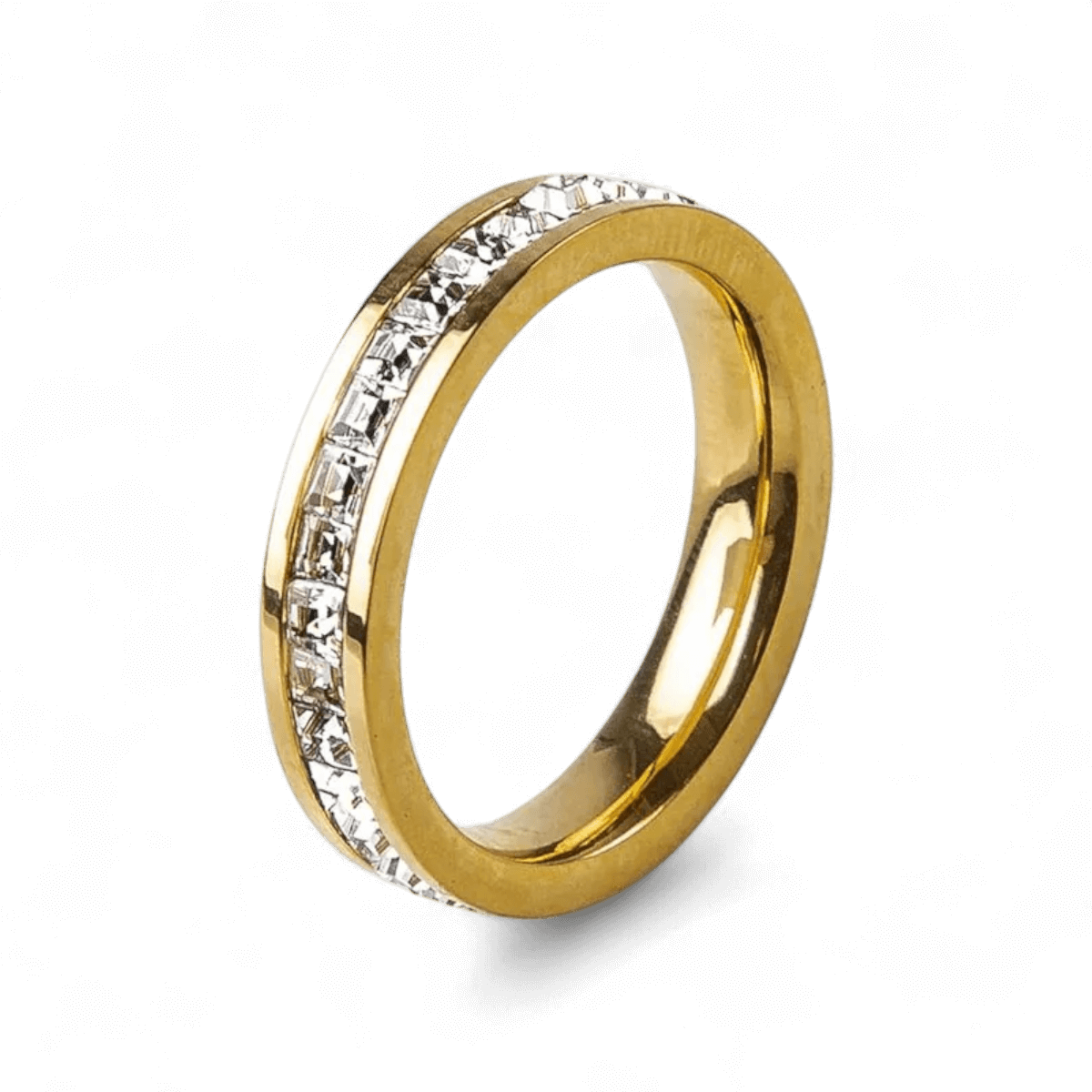 Anel Brilhante Banhado em Ouro 18k