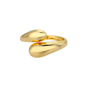 Anel Ajustável Minimalista Open Banhado em Ouro 18k