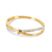 Bracelete Romano Zircônia Banhado em Ouro 18k