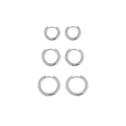 Brinco Trio de Argolas Banhado em Ouro 18k