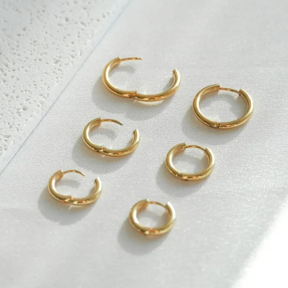Brinco Trio de Argolas Banhado em Ouro 18k