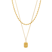 Colar Duplo Santorini Banhado em Ouro 18k