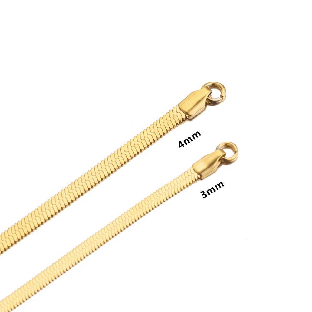 Colar Malha Snake Dourado Banhado em Ouro 18k