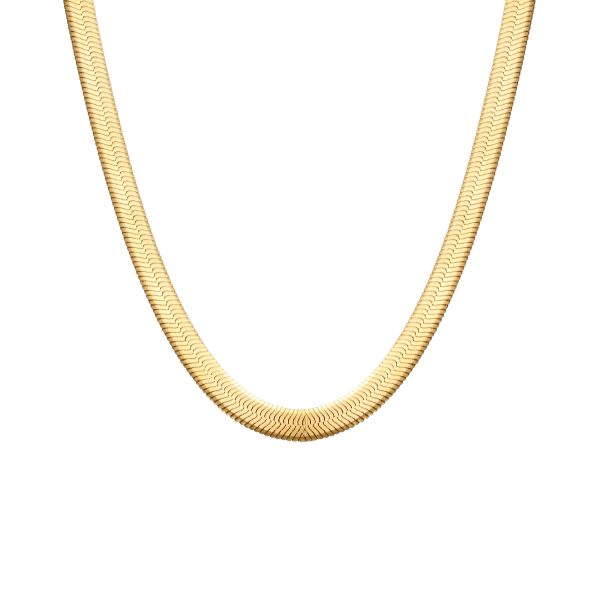 Colar Malha Snake Dourado Banhado em Ouro 18k