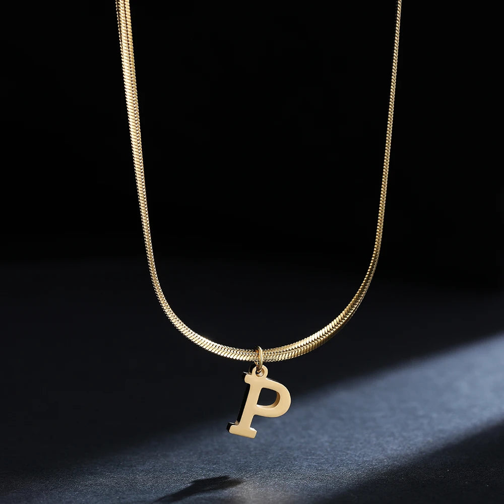Colar com Inicial Banhado em Ouro 18k